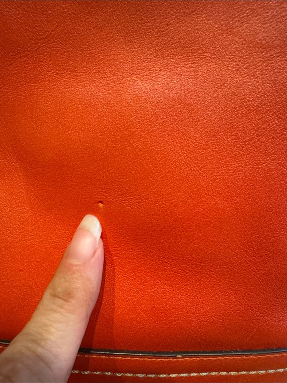 Coach park orange and navy crossbody bag purse